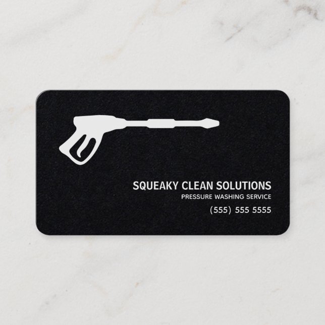 Pressure Washing QR Code Premium Paper Business Card (Front)