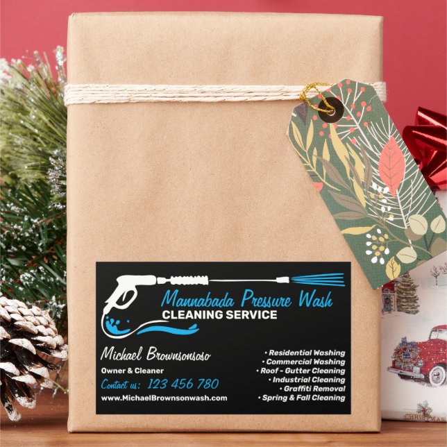 Pressure Washing Rectangular Sticker (Holiday)