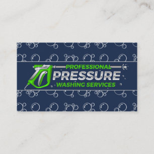 Pressure Washing Services   Soap Bubbles Business Card