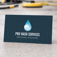 Pressure Washing Water Drop Logo Deep Blue