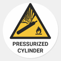 Pressurised Cylinder Warning, Compressed Canister