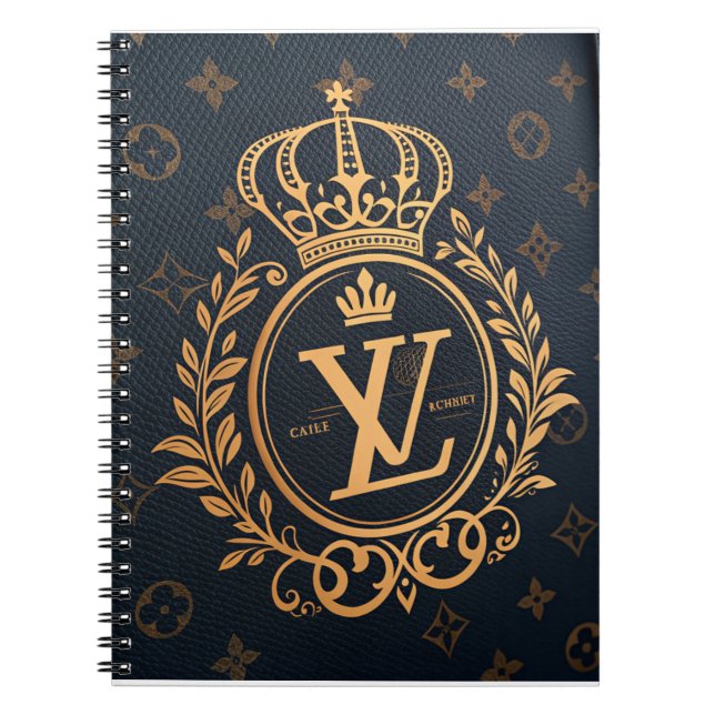 Prestige Ballpoint Pen – Royal Monogram "N" in Gol Notebook (Front)