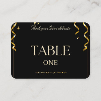Prestige Gold Retirement Celebration Table Number Place Card