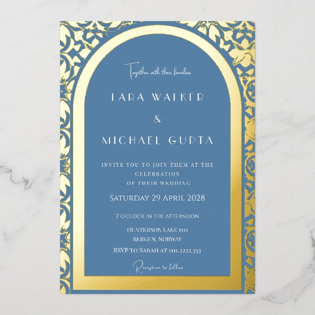 Prestigious Dusty Blue Wedding (Solid) (Front)