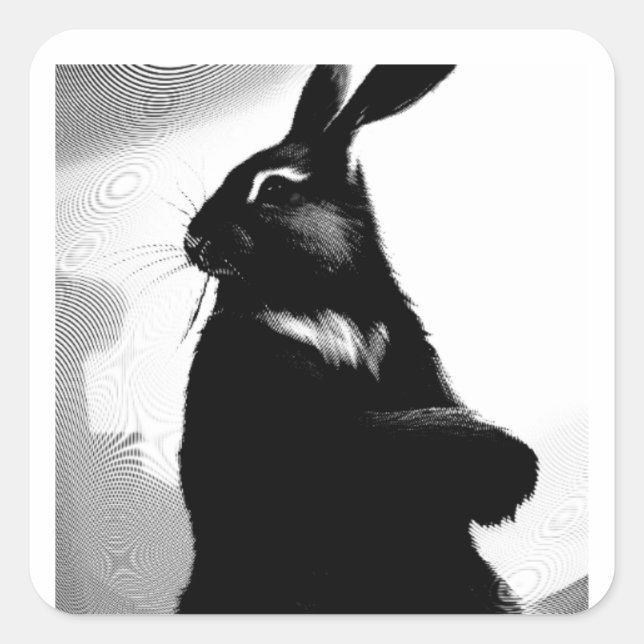 Prestigious Rabbit  Square Sticker (Front)