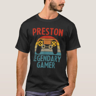 PRESTON Gift Name Personalized Funny Gaming Geek B T-Shirt