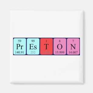 Preston periodic table name magnet