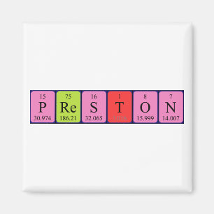 Preston periodic table name magnet