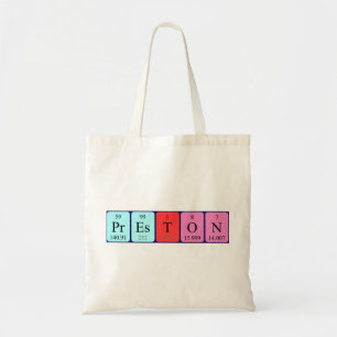 Preston periodic table name tote bag