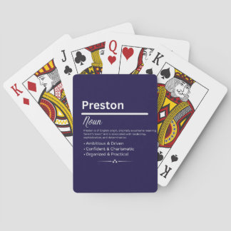 Preston Personalized Name Playing Cards
