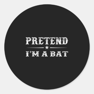 Pretend a bat halloween family matching costume classic round sticker