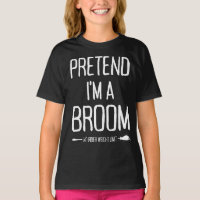 Pretend A Broom Funny Last Minute Lazy Halloween