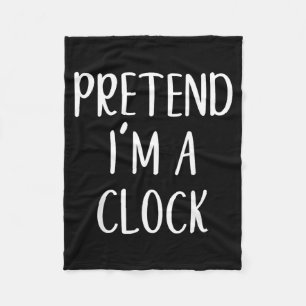 Pretend A Clock Costume Halloween Funny Easy Kid Fleece Blanket
