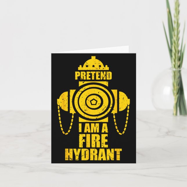 Pretend A Fire Hydrant Lazy Halloween Party Easy Card (Front)
