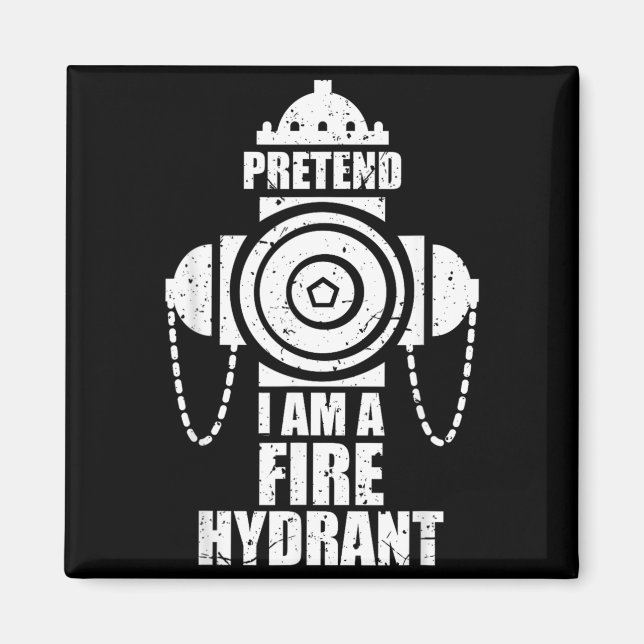 Pretend A Fire Hydrant Lazy Halloween Party Easy Magnet (Front)