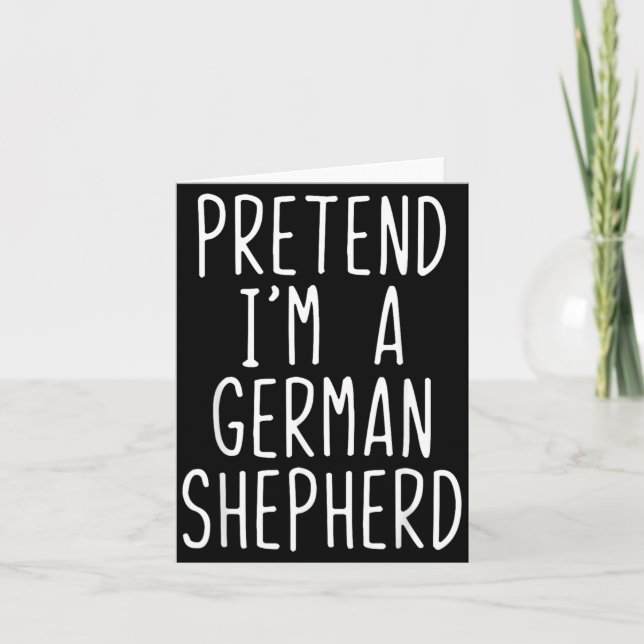 Pretend A German Shepherd Dog Costume Halloween Card (Front)