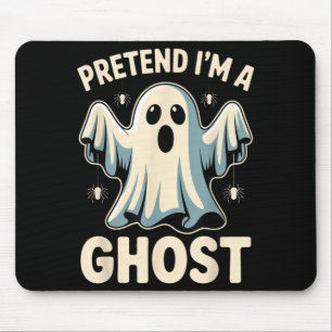 Pretend A Ghost Funny Lazy Halloween Costume Mouse Pad