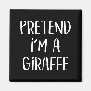 Pretend A Giraffe Costume Funny Halloween Party Magnet