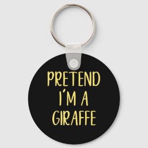 Pretend A Giraffe Costume Halloween Simple Funny Key Ring