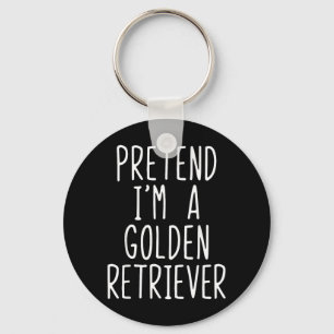 Pretend A Golden Retriever Dog Costume Halloween Key Ring