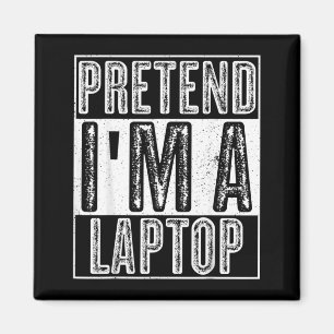 Pretend A Laptop Shirt Funny Halloween Costume Magnet