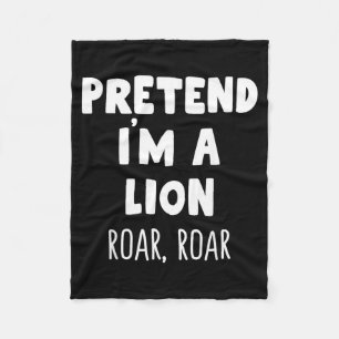 Pretend A Lion Roar Halloween Costume Funny Fleece Blanket