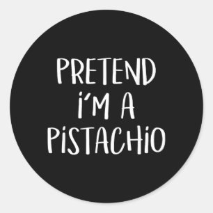 Pretend A Pistachio Costume Funny Halloween Party Classic Round Sticker