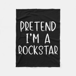 Pretend A Rockstar Costume Halloween Simple Fleece Blanket