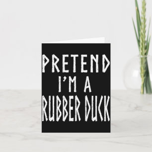 Pretend a rubber duck family halloween costume card