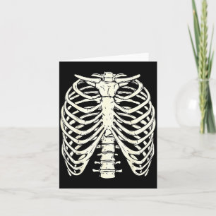 Pretend a Skeleton Rib Cage Funny Halloween Card