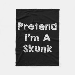 Pretend A Skunk Costume Funny Halloween Shirt Fleece Blanket