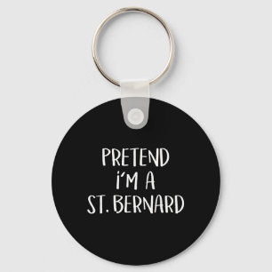 Pretend A St Bernard Dog Costume Funny Halloween Key Ring