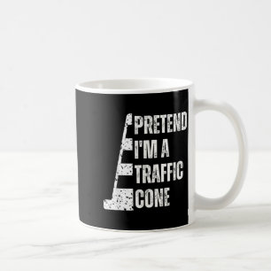 Pretend A Traffic Cone Funny Lazy Halloween Coffee Mug