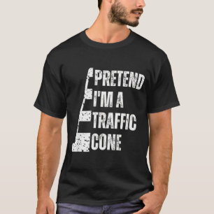 Pretend A Traffic Cone Funny Lazy Halloween T-Shirt