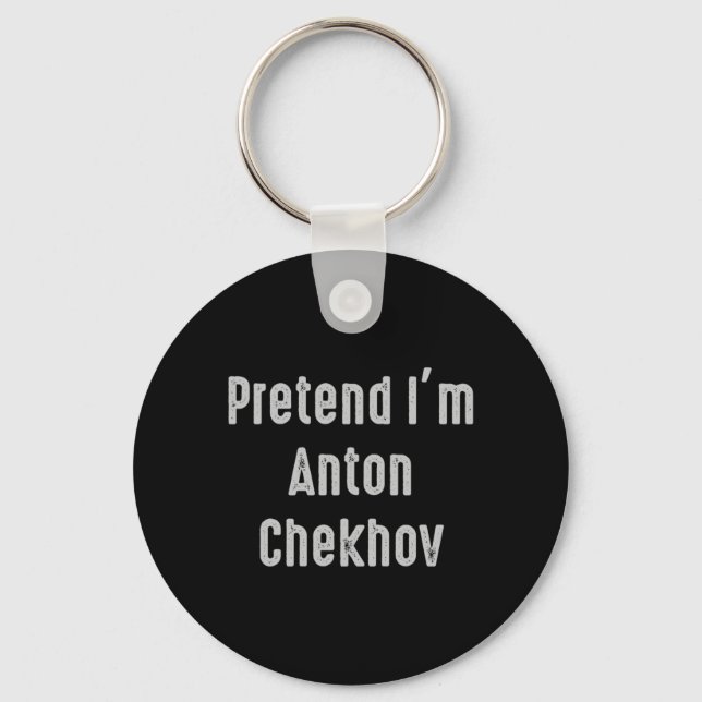 Pretend Anton Chekhov Easy Funny Costume Key Ring (Front)