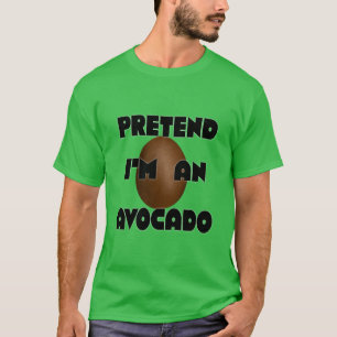 Pretend  Avocado, Funny Green Halloween Costume T-Shirt