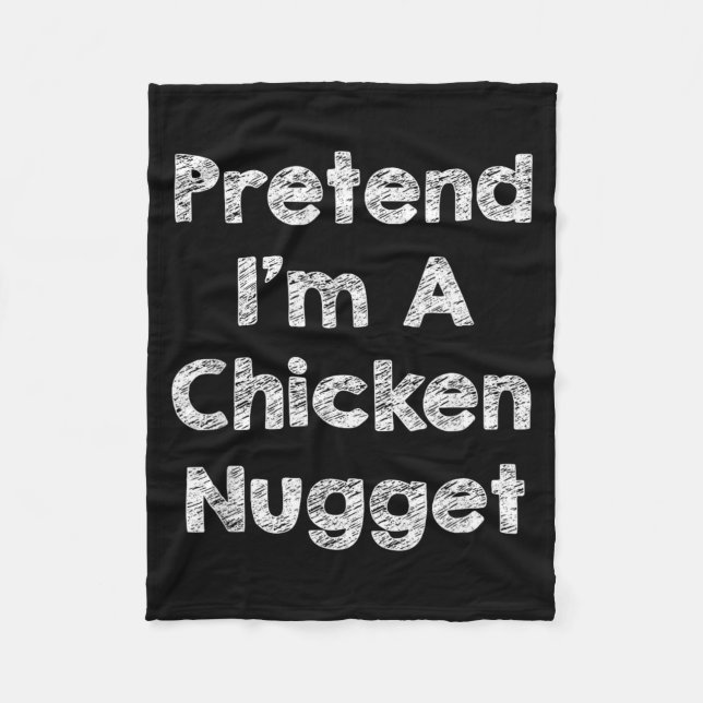 Pretend Chicken Nugget Costume Funny Halloween Fleece Blanket (Front)