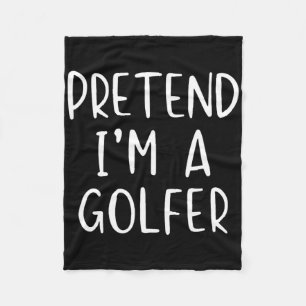 Pretend Golfer Costume Halloween Simple Funny Golf Fleece Blanket