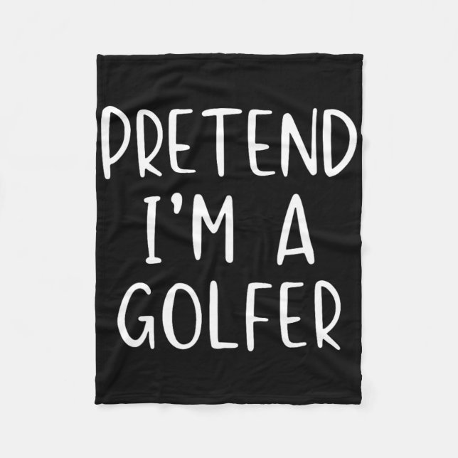Pretend Golfer Costume Halloween Simple Funny Golf Fleece Blanket (Front)