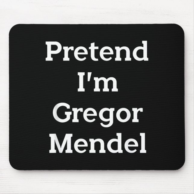 Pretend Gregor Mendel Costume Funny Halloween Mouse Pad (Front)