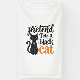 Pretend I’m a Black Cat Halloween Cat Shirt Design Banner