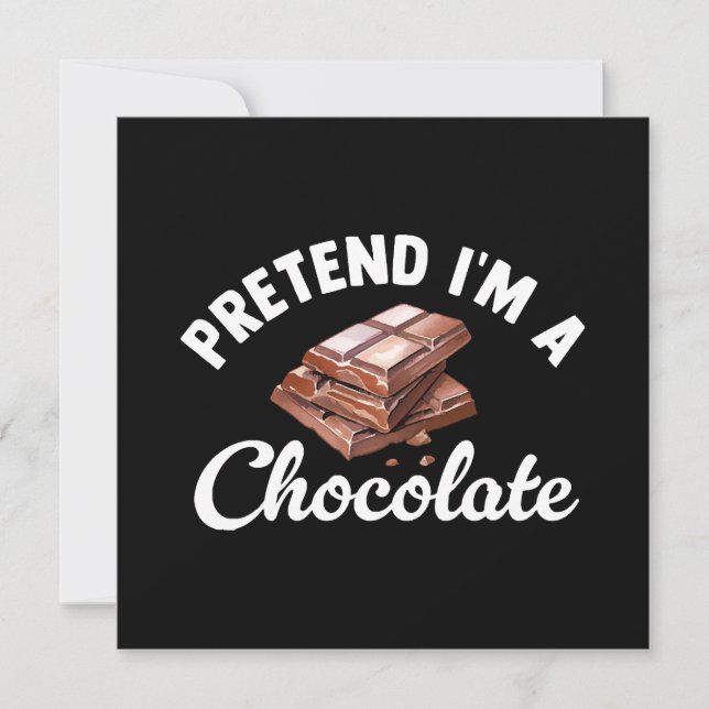 Pretend I m A Chocolate Bar Invitation (Front)