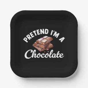 Pretend I m A Chocolate Bar Paper Plate