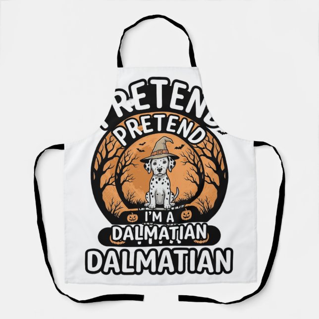 Pretend I’m a Dalmatian Halloween Dog Apron (Front)