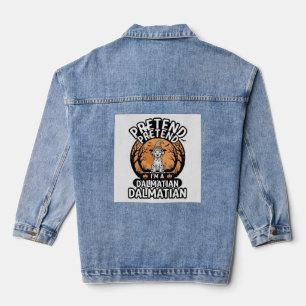 Pretend I’m a Dalmatian Halloween Dog Denim Jacket