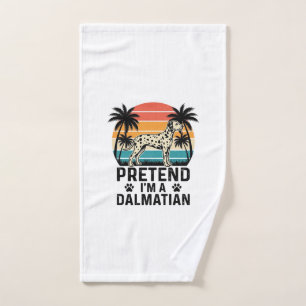 Pretend I’m A Dalmatian Vintage Dog Hand Towel