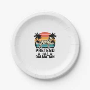Pretend I’m A Dalmatian Vintage Dog Paper Plate
