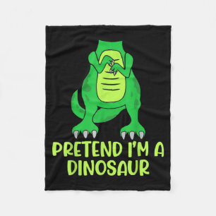 Pretend I’m A Dinosaur Costume Lazy Halloween Fleece Blanket
