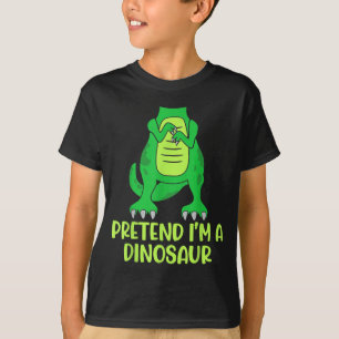 Pretend I’m A Dinosaur Costume Lazy Halloween  T-Shirt