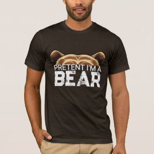 Pretend I'm A Bear Lazy Halloween Costume T-Shirt